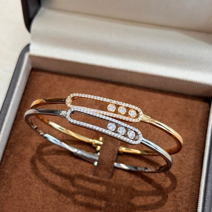 [Lume Jewels]Move Pavé Diamond Bangle Bracelet M