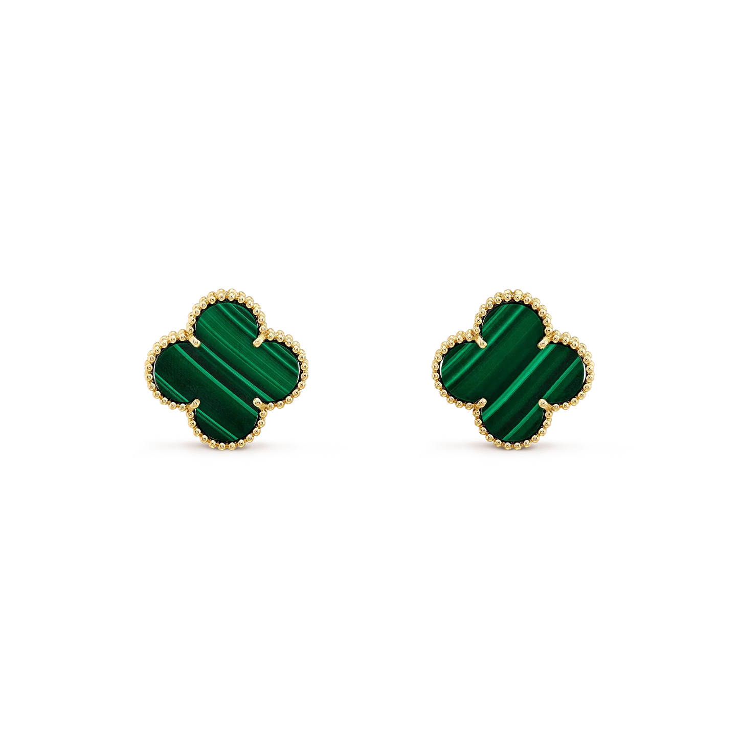 ¡®Lume Jewels¡¯CLOVER MINI 9.5MM MALACHITE  EARRINGS