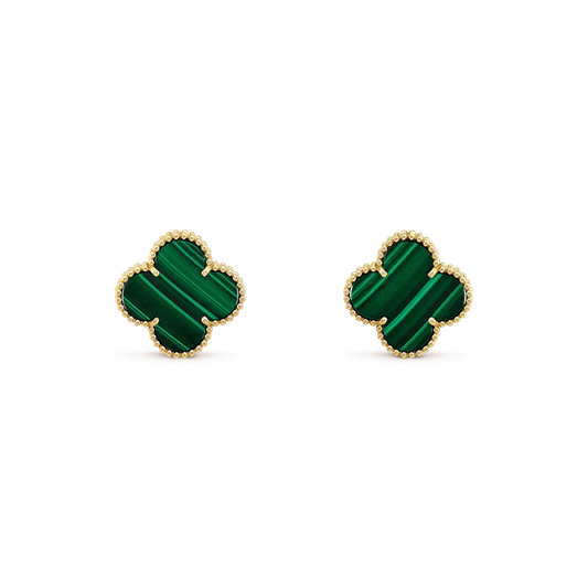 ¡®Lume Jewels¡¯CLOVER MINI 9.5MM MALACHITE  EARRINGS