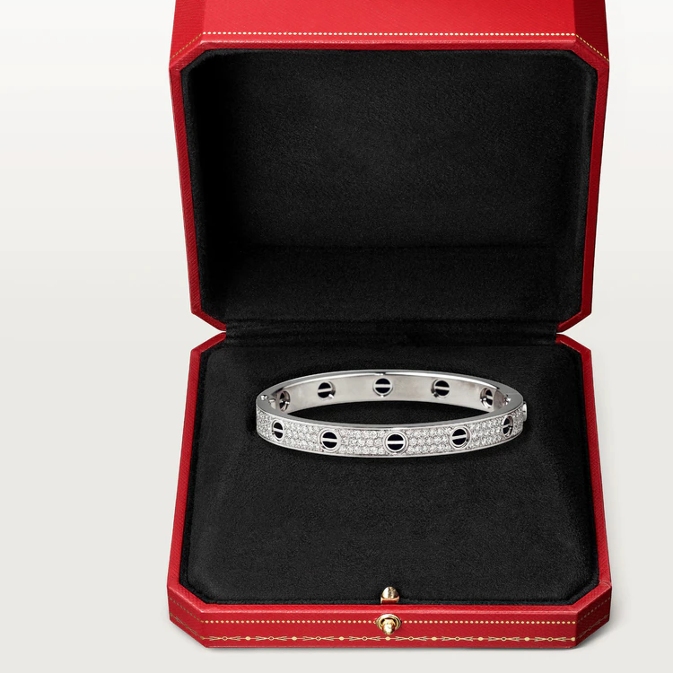 ¡®Lume Jewels¡¯LOVE BRACELET 6.1MM DIAMOND-PAVED CERAMIC