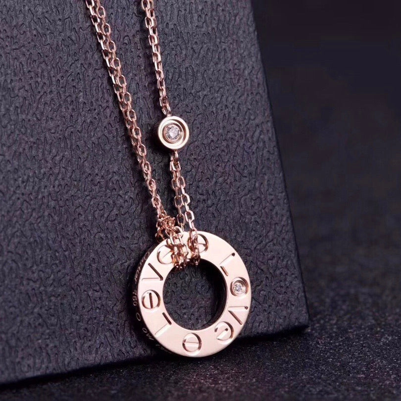 ¡®Lume Jewels¡¯LOVE NECKLACE 16MM 2 DIAMONDS