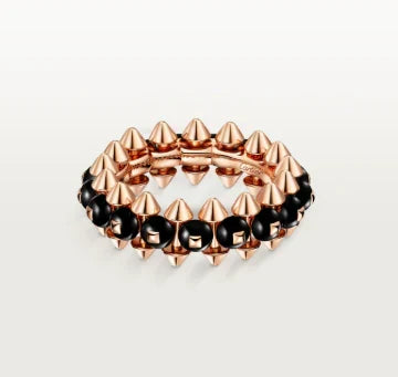 [Lume Jewels]CLASH ELEGANT ROSE GOLD RING FEATURING NATURAL AGATE