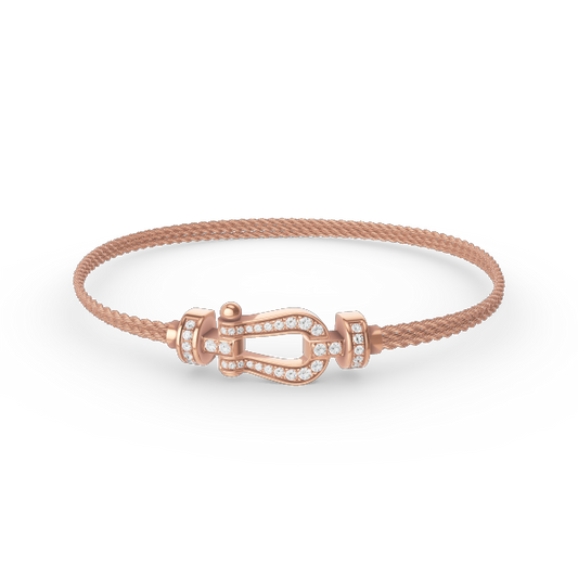 ¡®Lume Jewels¡¯FORCE SMALL HORSESHOE  DIAMOND CHAIN ROPE BRACELET