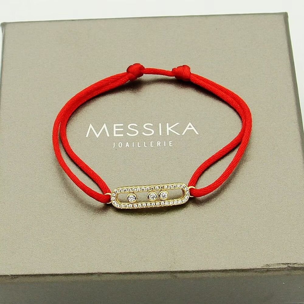 [Lume Jewels]Messika Care(s) pink cord pavé bracelet