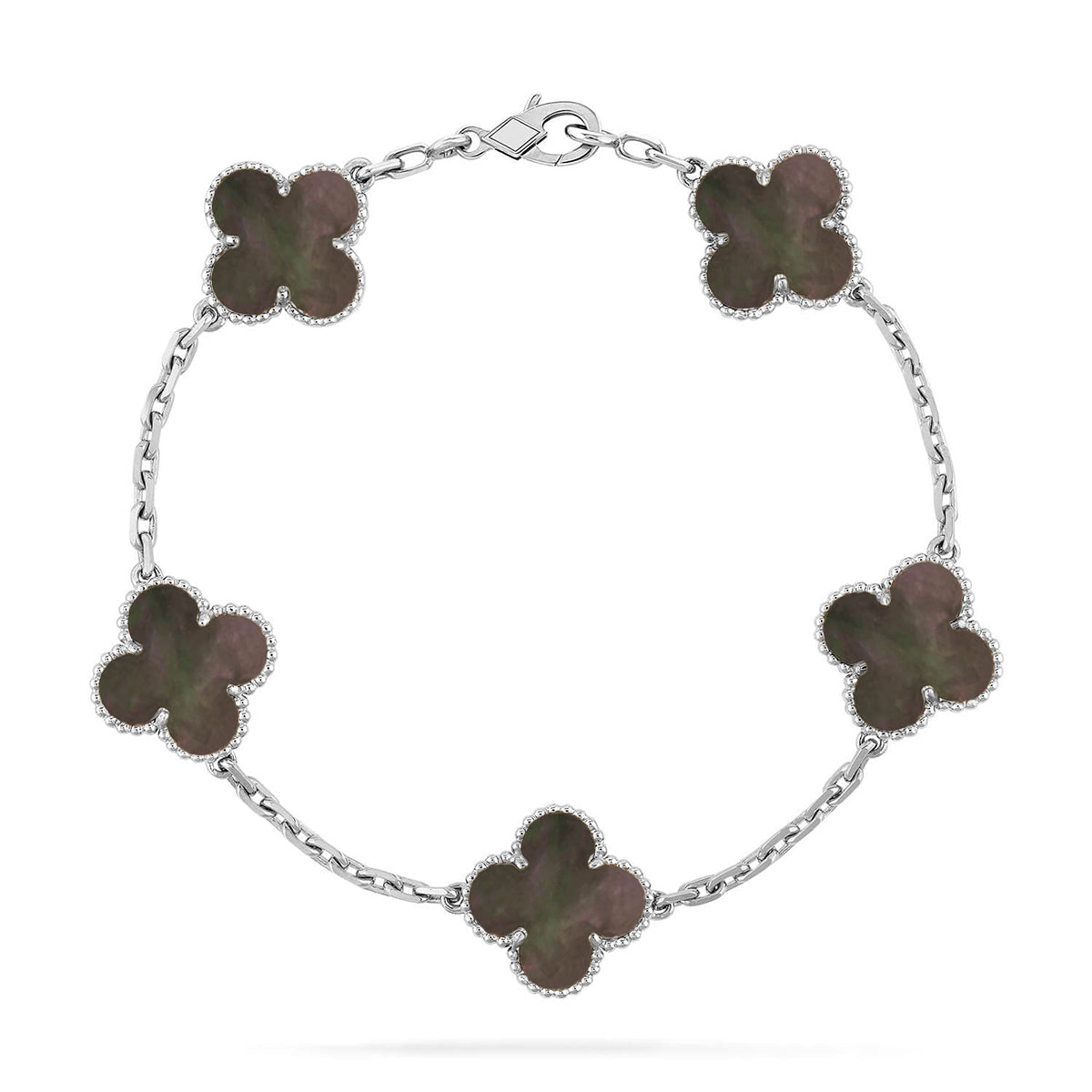 [Lume Jewels]New CLOVER 5 MOTIF GRAY MOP BRACELET COLLECTION