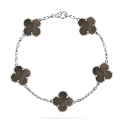 [Lume Jewels]New CLOVER 5 MOTIF GRAY MOP BRACELET COLLECTION