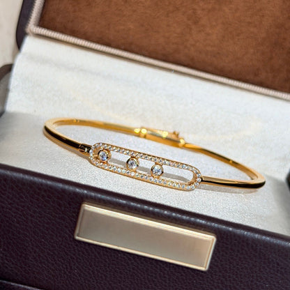 [Lume Jewels]Move Pavé Diamond Bangle Bracelet M