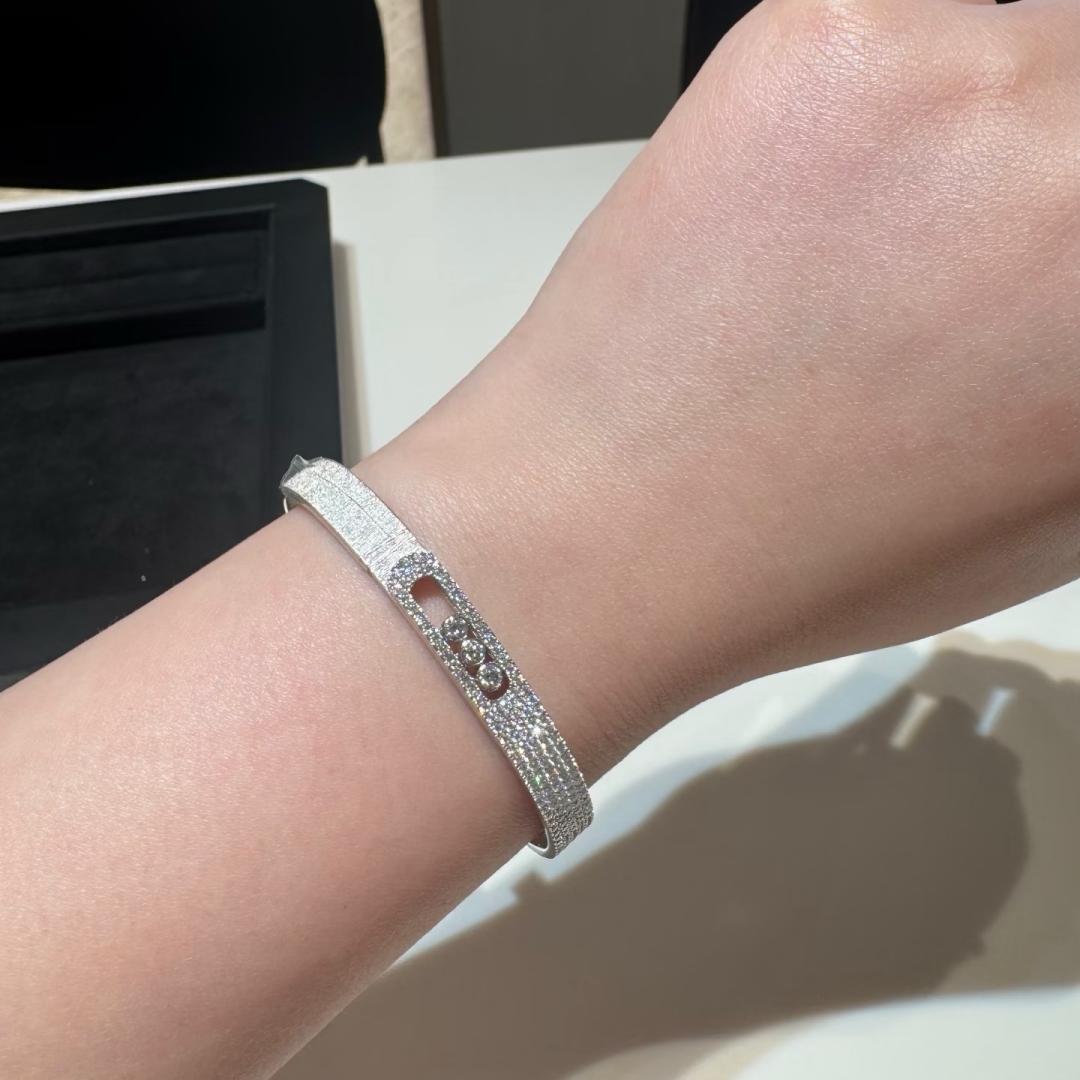 [Lume Jewels]Move Noa Ciselé half pavé bangle