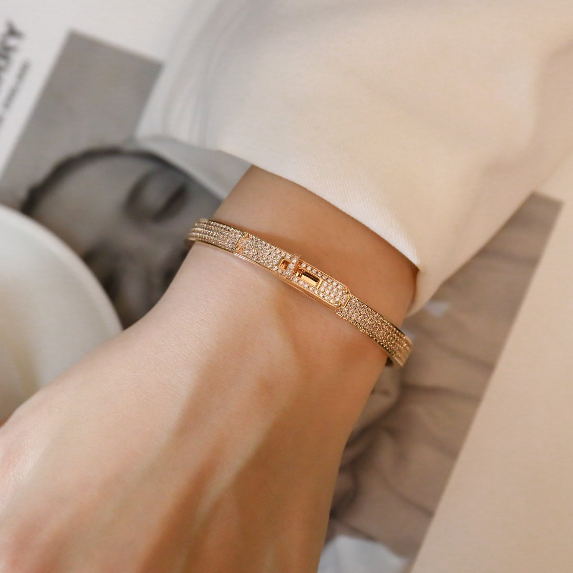¡®Lume Jewels¡¯KELLY BRACELET DIAMOND PAVED