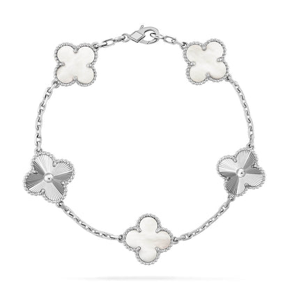 [Lume Jewels]New CLOVER WHITE PEARL MOP 5 MOTIF BRACELET COLLECTION