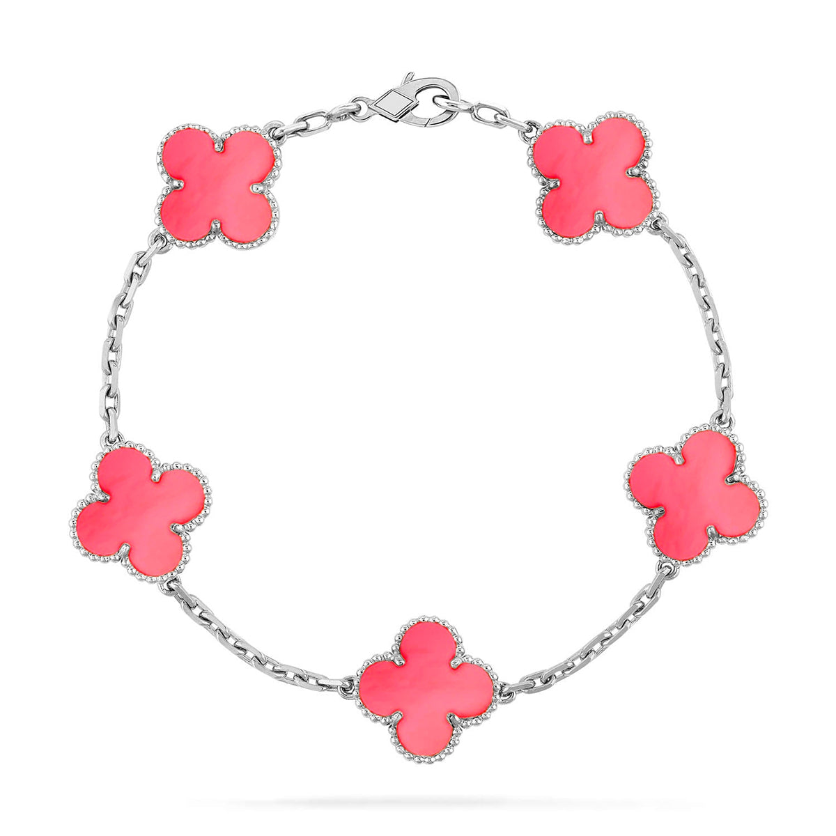 [Lume Jewels]New  CLOVER 5 MOTIFS  PINK MOP BRACELET COLLECTION