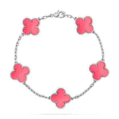[Lume Jewels]New  CLOVER 5 MOTIFS  PINK MOP BRACELET COLLECTION