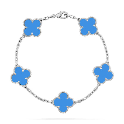 [Lume Jewels]New CLOVER 5 MOTIF BLUE AGATE BRACELET COLLECTION