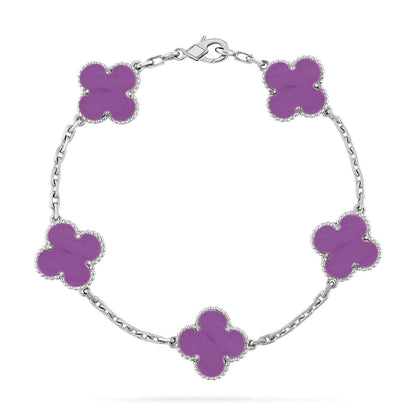 [Lume Jewels]New  CLOVER 5 MOTIF VIOLET BRACELET COLLECTION
