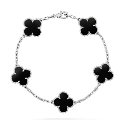 [Lume Jewels]New CLOVER 5 MOTIF ONYXS BRACELET COLLECTION