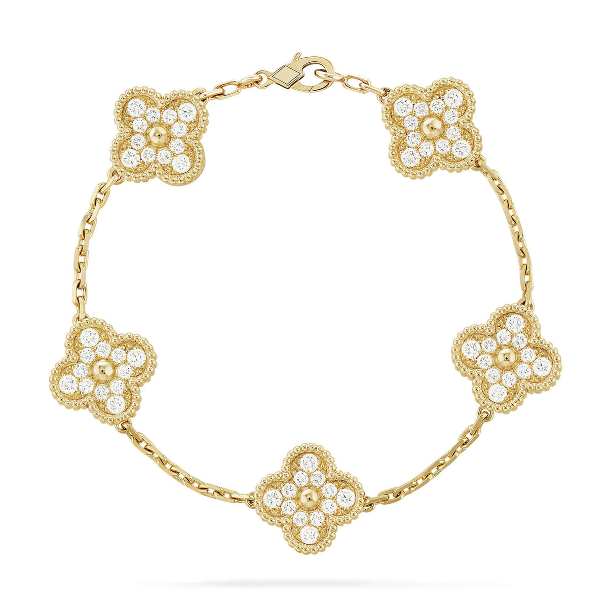 [Lume Jewels] New  CLOVER 5 MOTIF FULL DIAMOND BRACELET COLLECTION