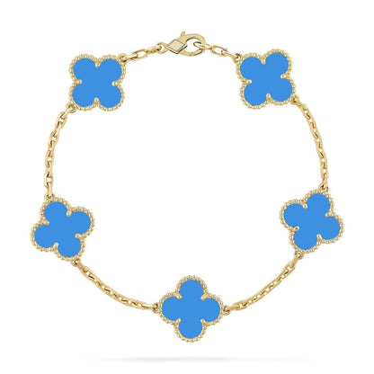 [Lume Jewels]New CLOVER 5 MOTIF BLUE AGATE BRACELET COLLECTION
