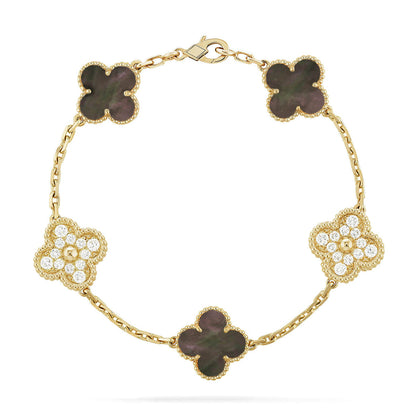 [Lume Jewels]New CLOVER 5 MOTIF GRAY MOP BRACELET COLLECTION