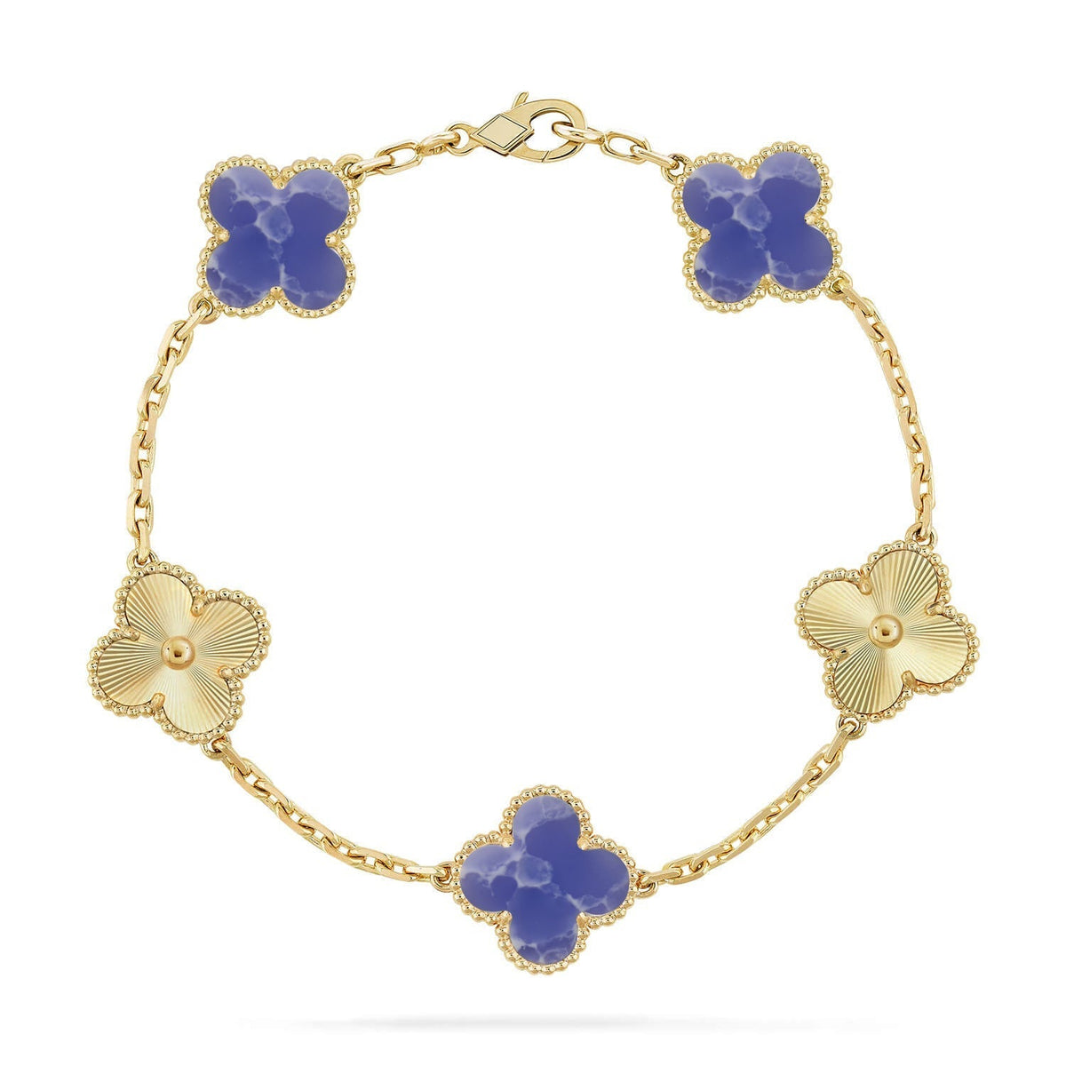 [Lume Jewels]New CLOVER 5 MOTIF BLUE VEINS BRACELET COLLECTION