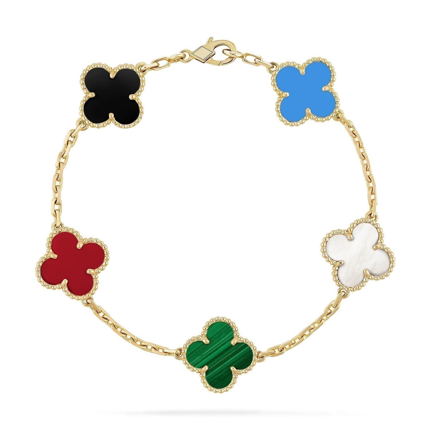 [Lume Jewels]New CLOVER 5 MOTIFS MULTICOLOR BRACELET