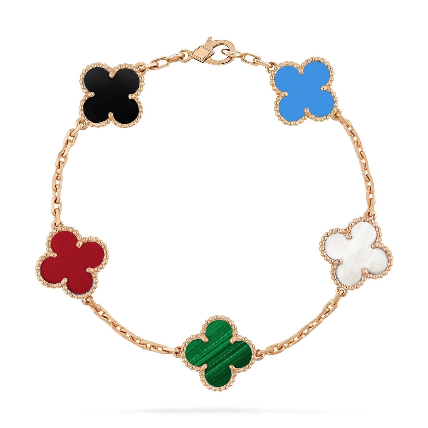 [Lume Jewels]New CLOVER 5 MOTIFS MULTICOLOR BRACELET