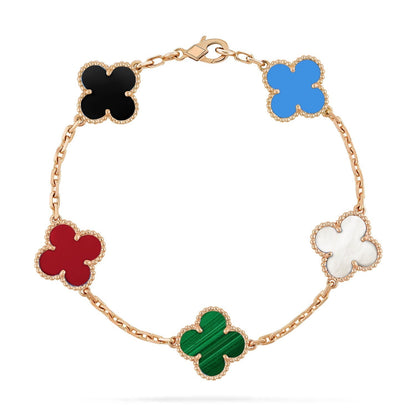 [Lume Jewels]New CLOVER 5 MOTIFS MULTICOLOR BRACELET