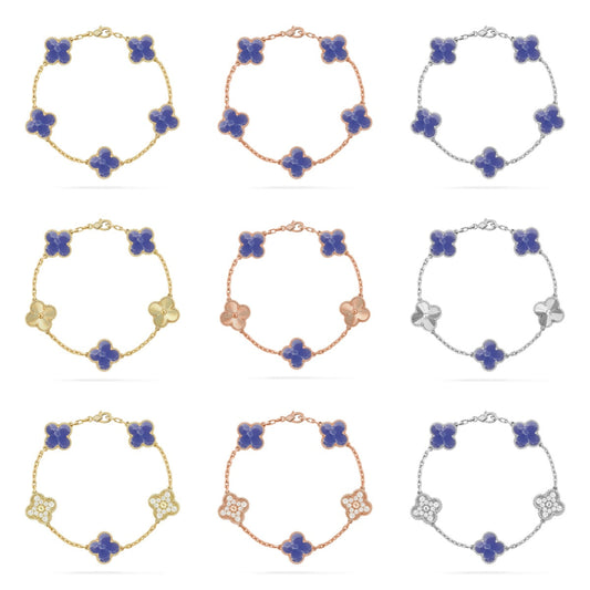 [Lume Jewels]New CLOVER 5 MOTIF BLUE VEINS BRACELET COLLECTION