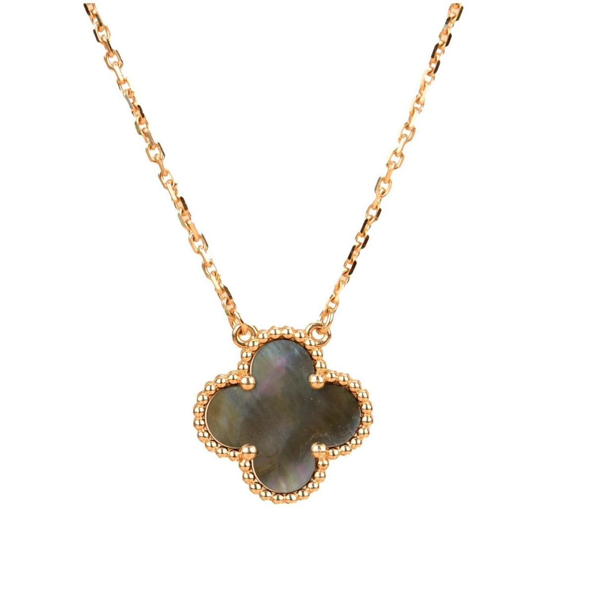 ¡®Lume Jewels¡¯CLOVER 15MM  GRAY MOTHER OF PEARL NECKLACE