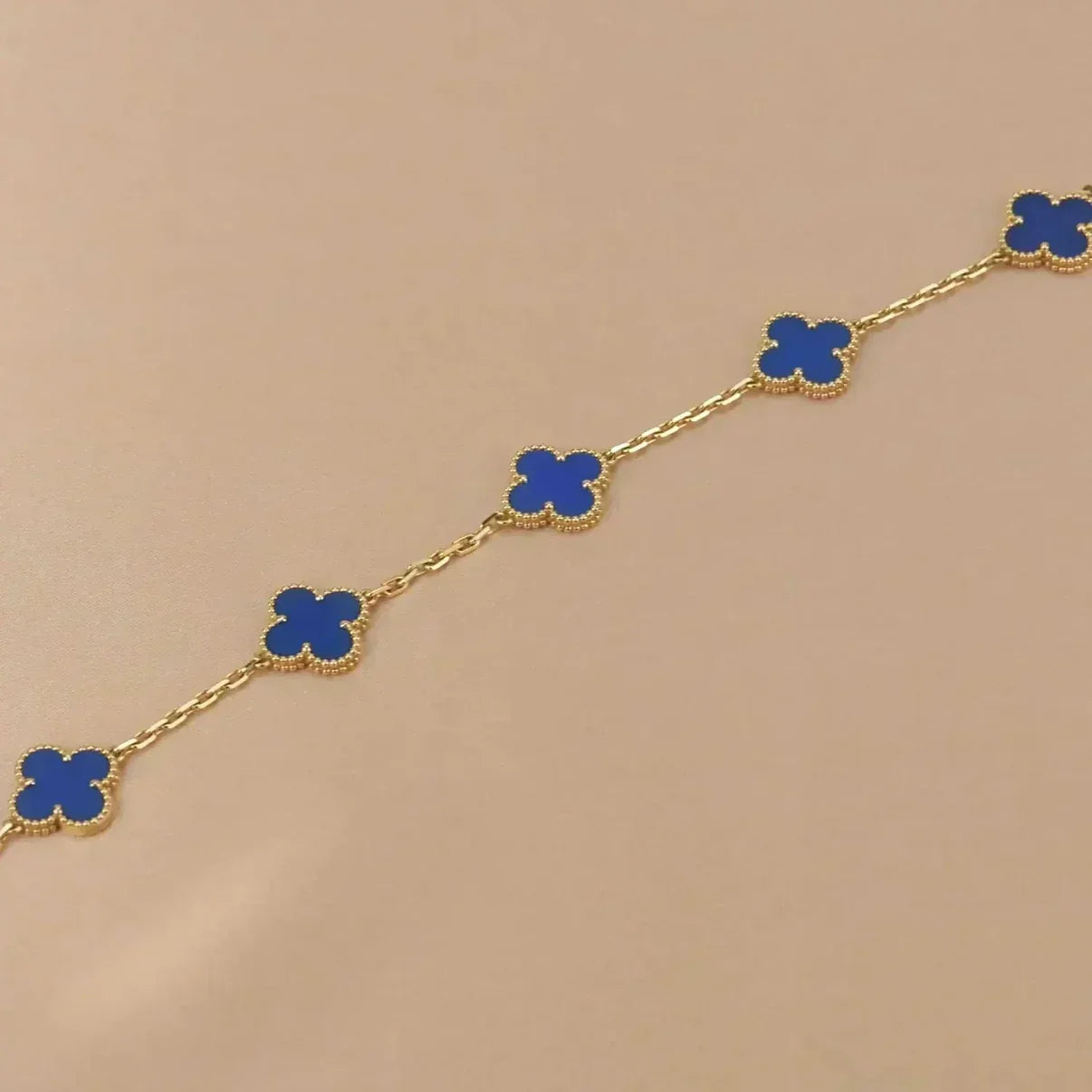 [Lume Jewels]New CLOVER 5 MOTIF BLUE AGATE BRACELET COLLECTION