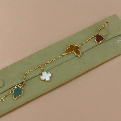 ¡®Lume Jewels¡¯LUCKY SPRING 5 MOTIF GOLD BRACELET
