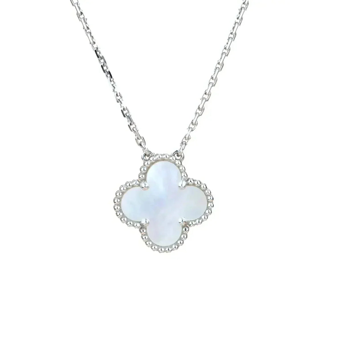 ¡®Lume Jewels¡¯CLOVER  15MM WHITE MOTHER-OF-PEARL SILVER