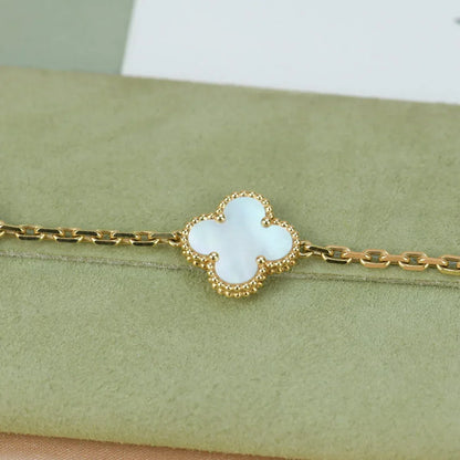 [Lume Jewels]New CLOVER WHITE PEARL MOP 5 MOTIF BRACELET COLLECTION