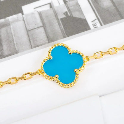[Lume Jewels]New  CLOVER 5 MOTIF TURQUOISE BRACELET COLLECTION