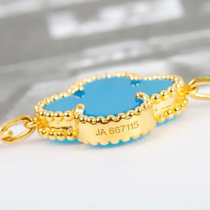 [Lume Jewels]New  CLOVER 5 MOTIF TURQUOISE BRACELET COLLECTION