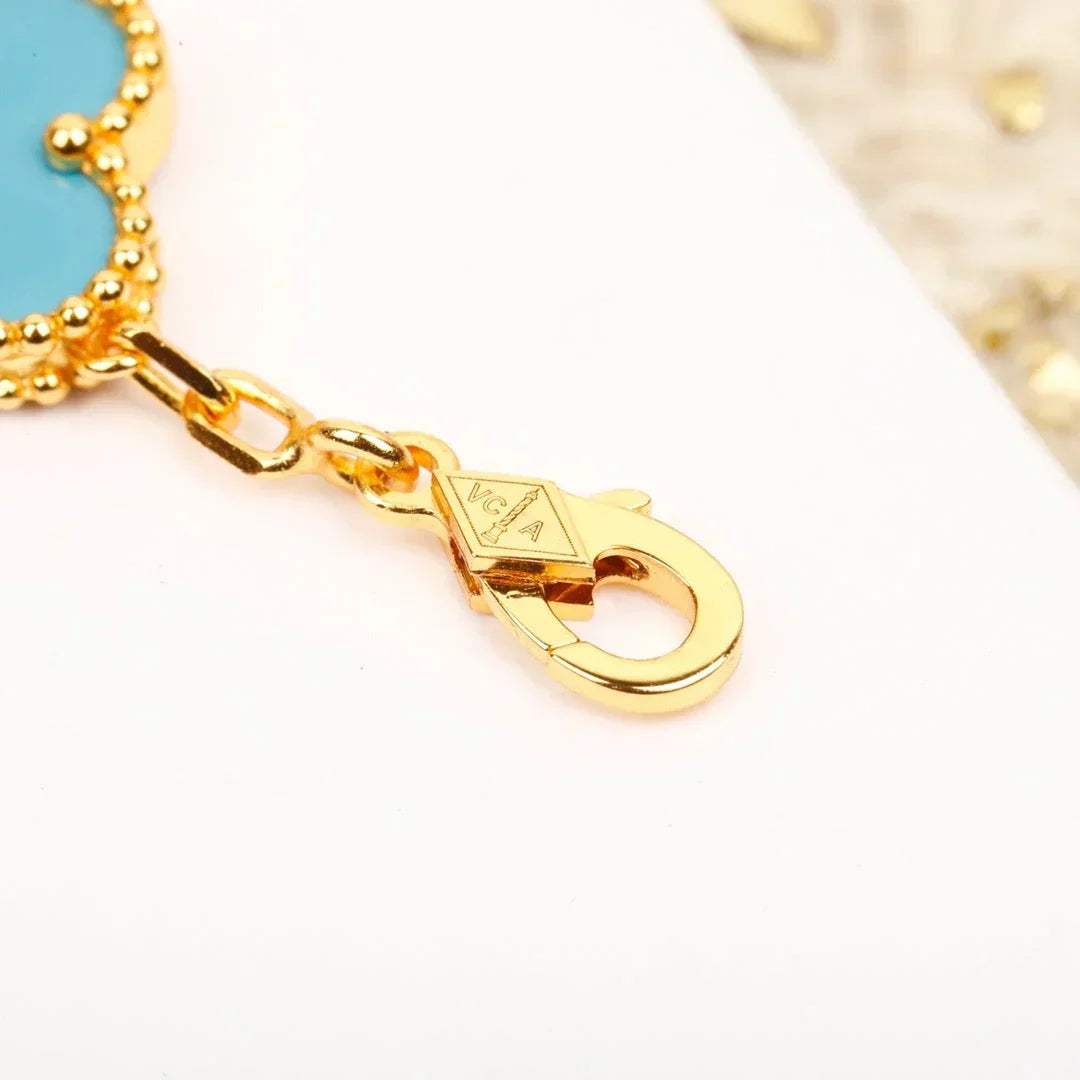 [Lume Jewels]New  CLOVER 5 MOTIF TURQUOISE BRACELET COLLECTION