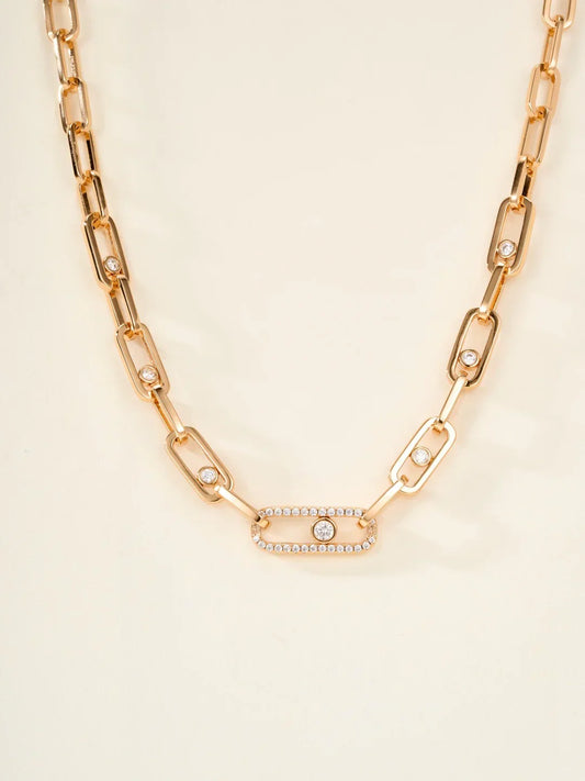 [Lume Jewels] MK NEW SLIDING DIAMOND NECKLACE