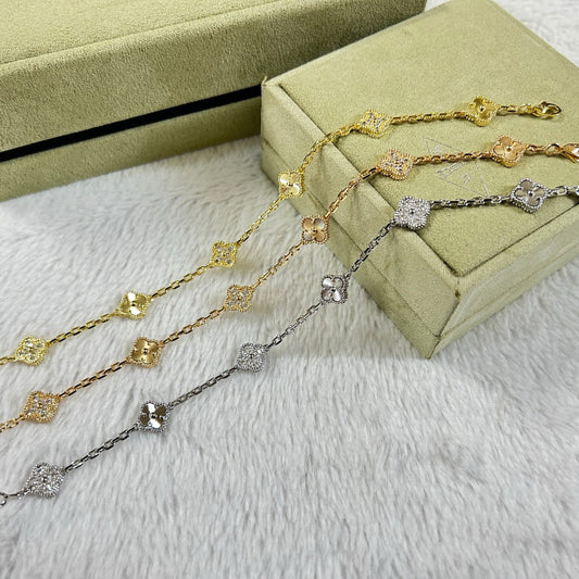 [¡®Lume Jewels¡¯]CLOVER 6 MOTIF DIAMOND LASER BRACELET