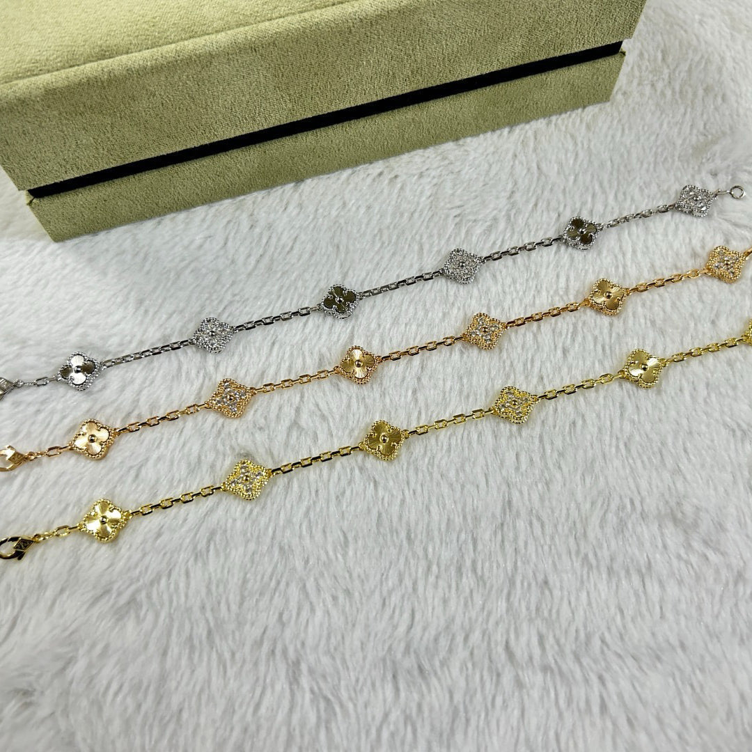 [¡®Lume Jewels¡¯]CLOVER 6 MOTIF DIAMOND LASER BRACELET