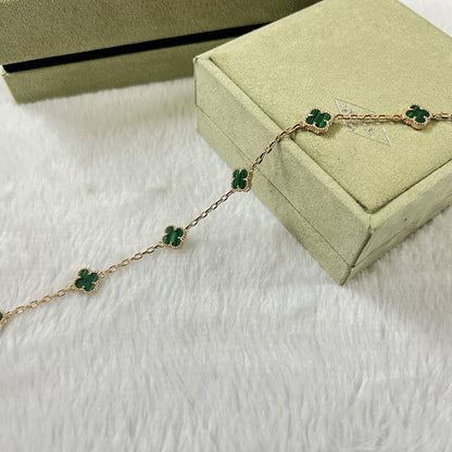 [¡®Lume Jewels¡¯]CLOVER 6 MOTIF MALACHITE BRACELET
