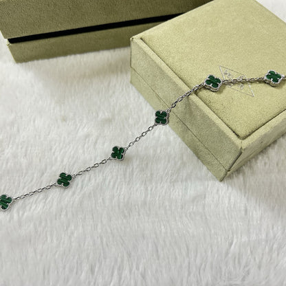 [¡®Lume Jewels¡¯]CLOVER 6 MOTIF MALACHITE BRACELET