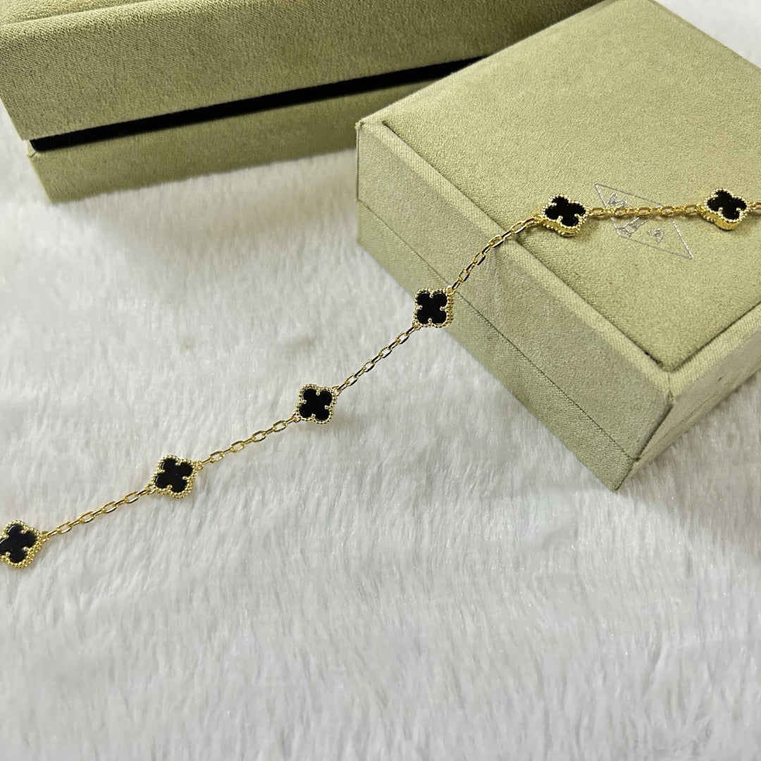 [¡®Lume Jewels¡¯]CLOVER 6 MOTIF  ONYXS BRACELET
