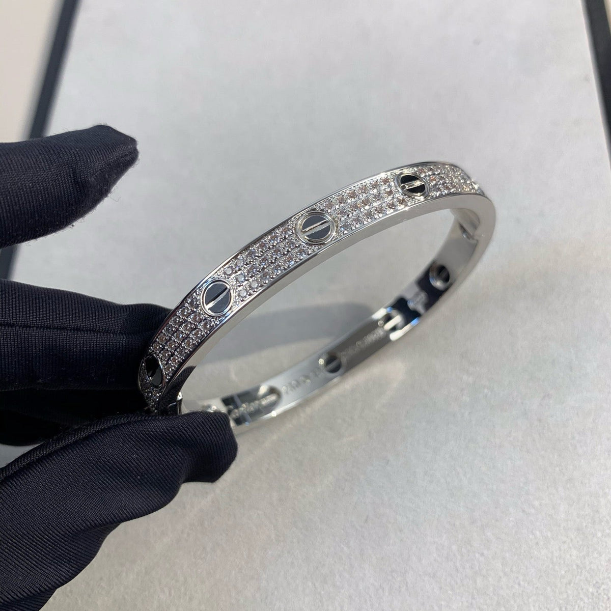 ¡®Lume Jewels¡¯LOVE BRACELET 6.1MM DIAMOND-PAVED CERAMIC