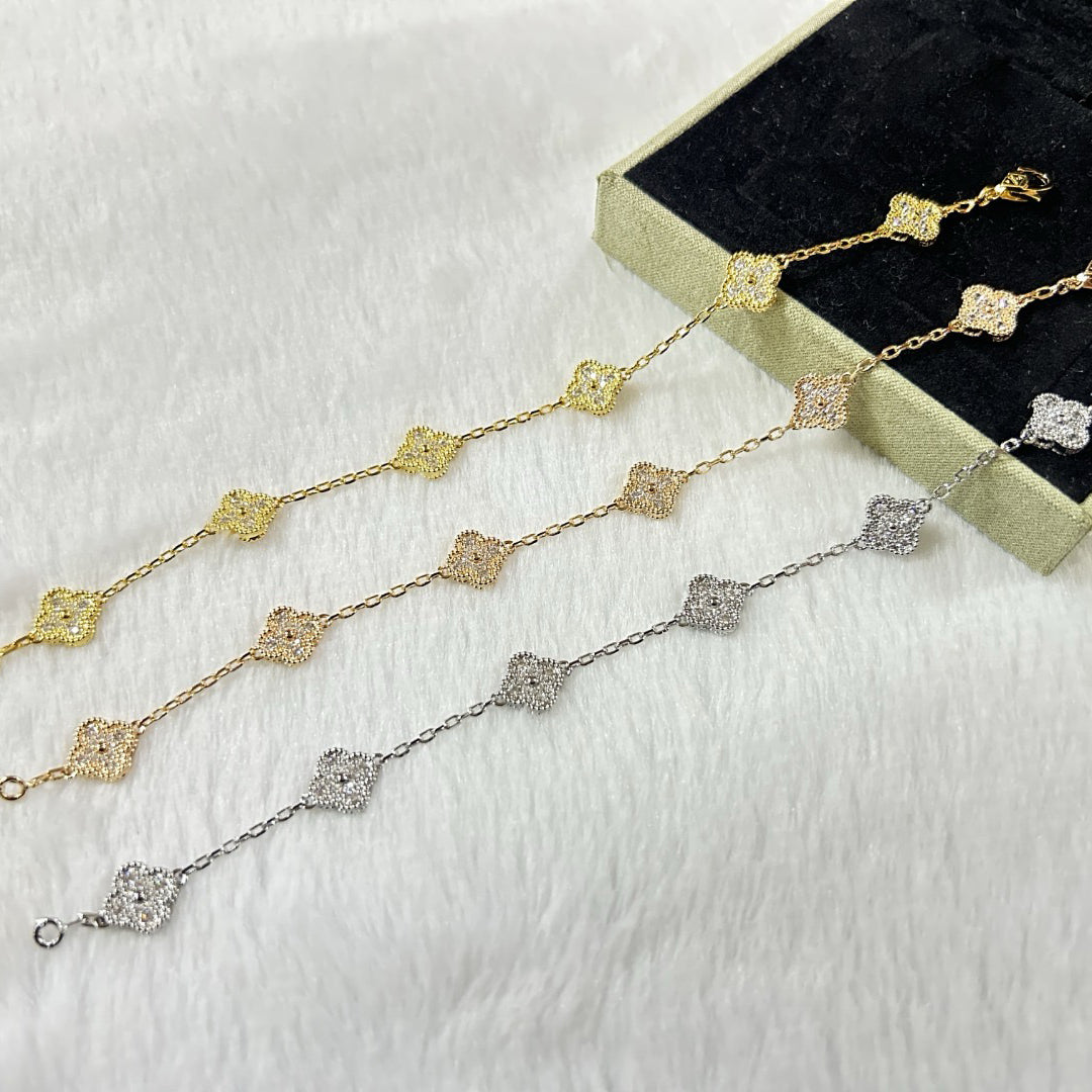[Lume Jewels]New CLOVER 6 MOTIF DIAMOND BRACELET