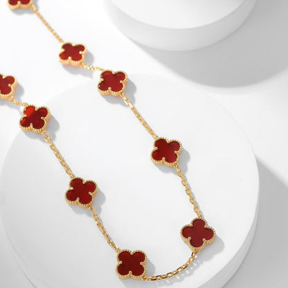 ¡®Lume Jewels¡¯CLOVER 10 MOTIFS CARNELIAN NECKLACE