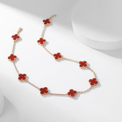 ¡®Lume Jewels¡¯CLOVER 10 MOTIFS CARNELIAN NECKLACE