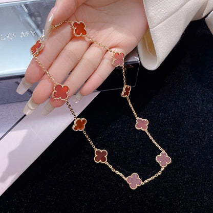 ¡®Lume Jewels¡¯CLOVER 10 MOTIFS CARNELIAN NECKLACE