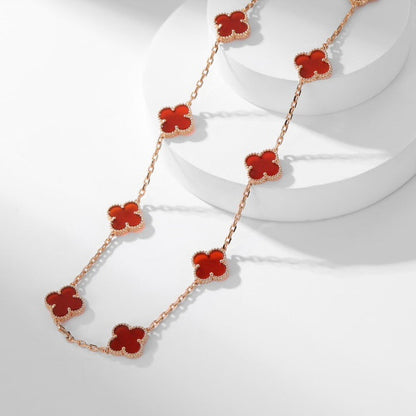 ¡®Lume Jewels¡¯CLOVER 10 MOTIFS CARNELIAN NECKLACE