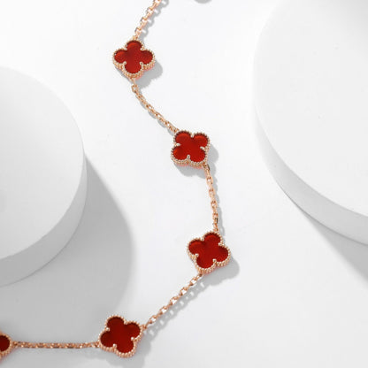 ¡®Lume Jewels¡¯CLOVER 10 MOTIFS CARNELIAN NECKLACE