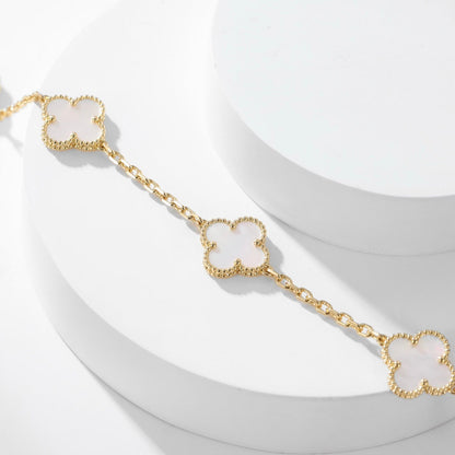 ¡®Lume Jewels¡¯CLOVER 10 MOTIFS WHITE MOTHER OF PEARL NECKLACE