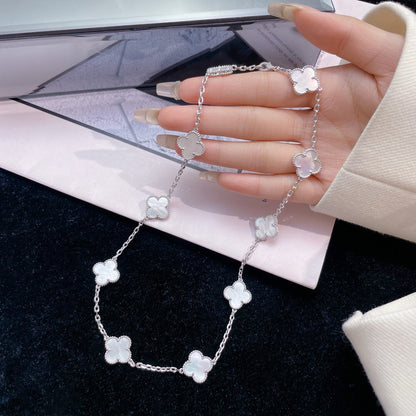 ¡®Lume Jewels¡¯CLOVER 10 MOTIFS WHITE MOTHER OF PEARL NECKLACE